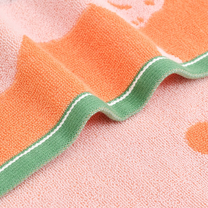 洁丽雅(grace) 纯棉儿童方巾全棉可爱卡通小毛巾洗脸方巾手帕擦手巾带挂绳 A类纯棉【紫色25*25cm】 2条 25g