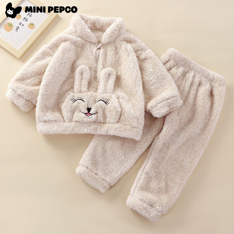 С�����ɣ�PEPCO����ͯë�������ﶬ��ͯ��ñ���ޱ�ůë�޼Ҿӷ���װëë�� �װ�ɫ��ë���ض�С����װ�� 120 cm 44.9Ԫ