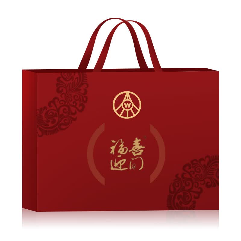 五粮浓香618【五粮液股份出品】福喜迎门白酒红福礼盒 宴请送礼 52度 500mL 2瓶