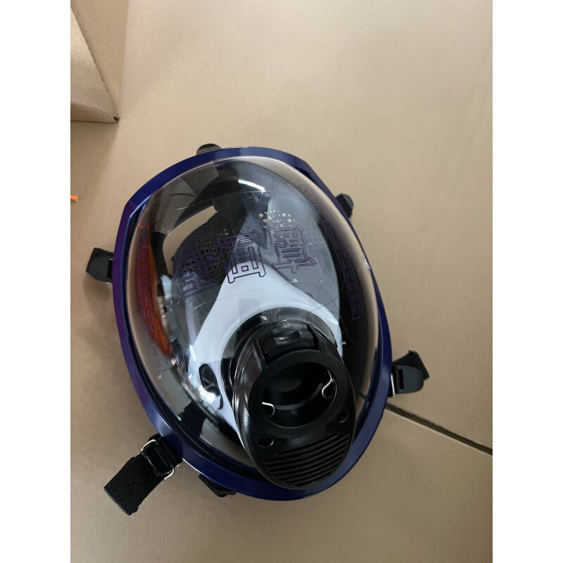 正压式空气呼吸器面罩 呼吸器配件 全面罩减压器空呼配件 防雾呼吸器面罩蓝边框