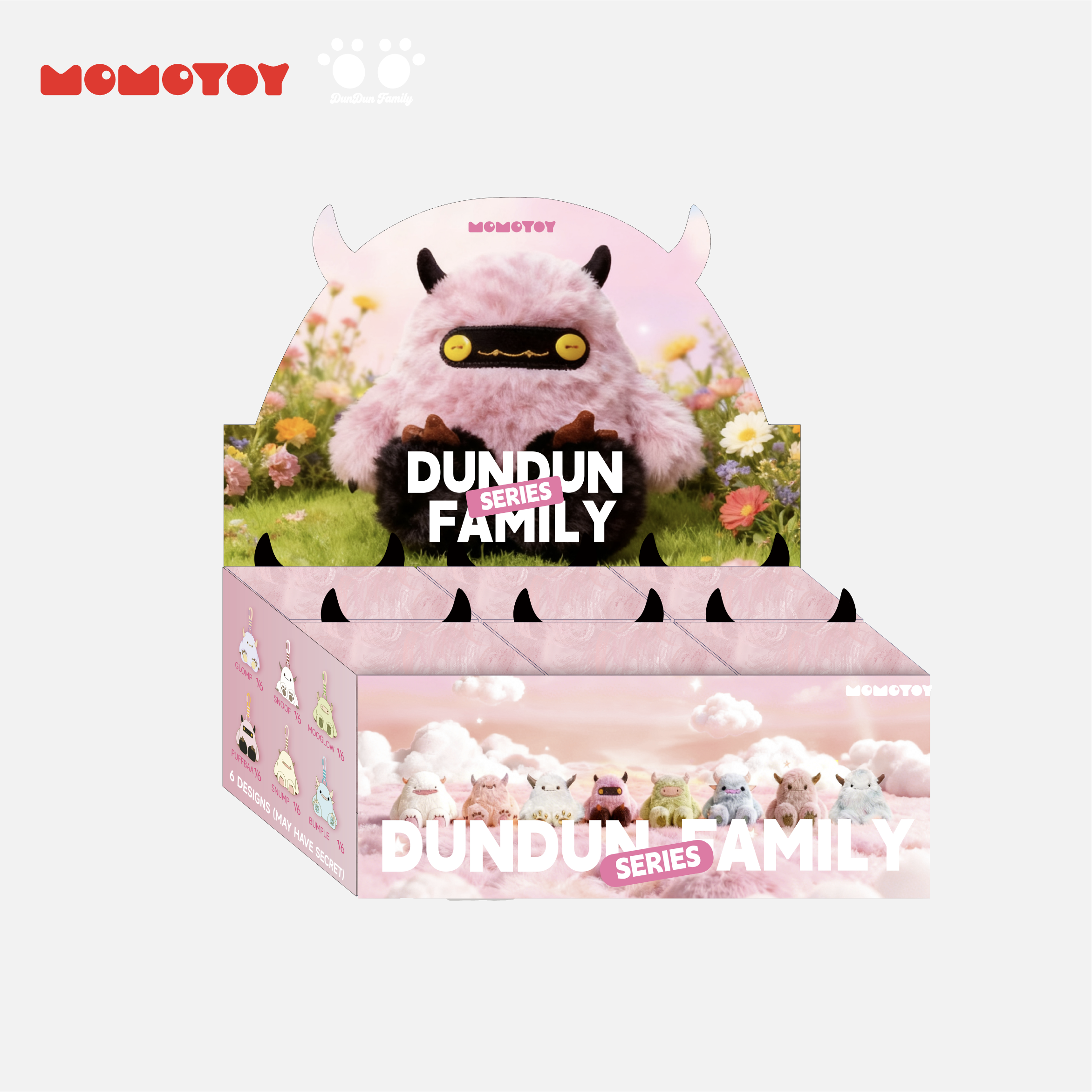 MOMOTOY墩墩兽系列潮玩盲盒挂件 抽象玩具玩偶 可爱摆件 搞怪生日 小礼物 随机1个 拍6发6个单盒 不支持7天无理由退换