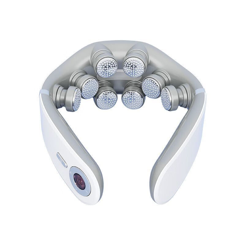 颈椎腰椎按摩器颈椎按摩器肩颈按摩仪颈椎按摩仪器自动颈部礼品 【经典白】8D+热敷+遥控