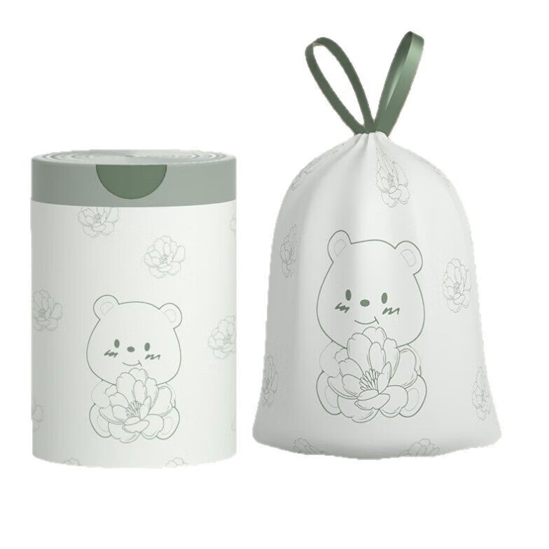 【精选百货】全自动收口加厚抽绳式家用垃圾袋潮款断点垃圾袋材料 2卷