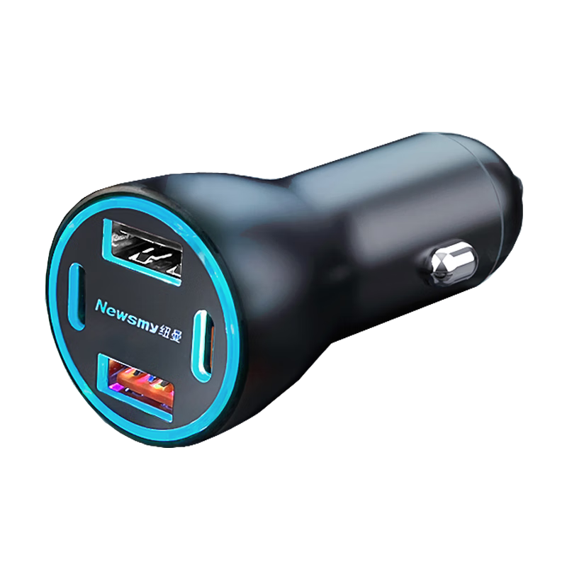 纽曼【精选好物】车载充电器快充200W四口适用于华为苹果OPPO小米荣耀 KC-6轻奢版+USB-type-c快充线