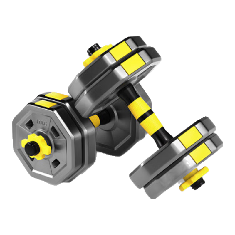 哑铃健身男士家用锻炼器材壶铃可调节重量亚铃杠铃男宿舍减肥套装 两用款【20KG】哑铃/杠铃 八角哑铃【破损包赔】