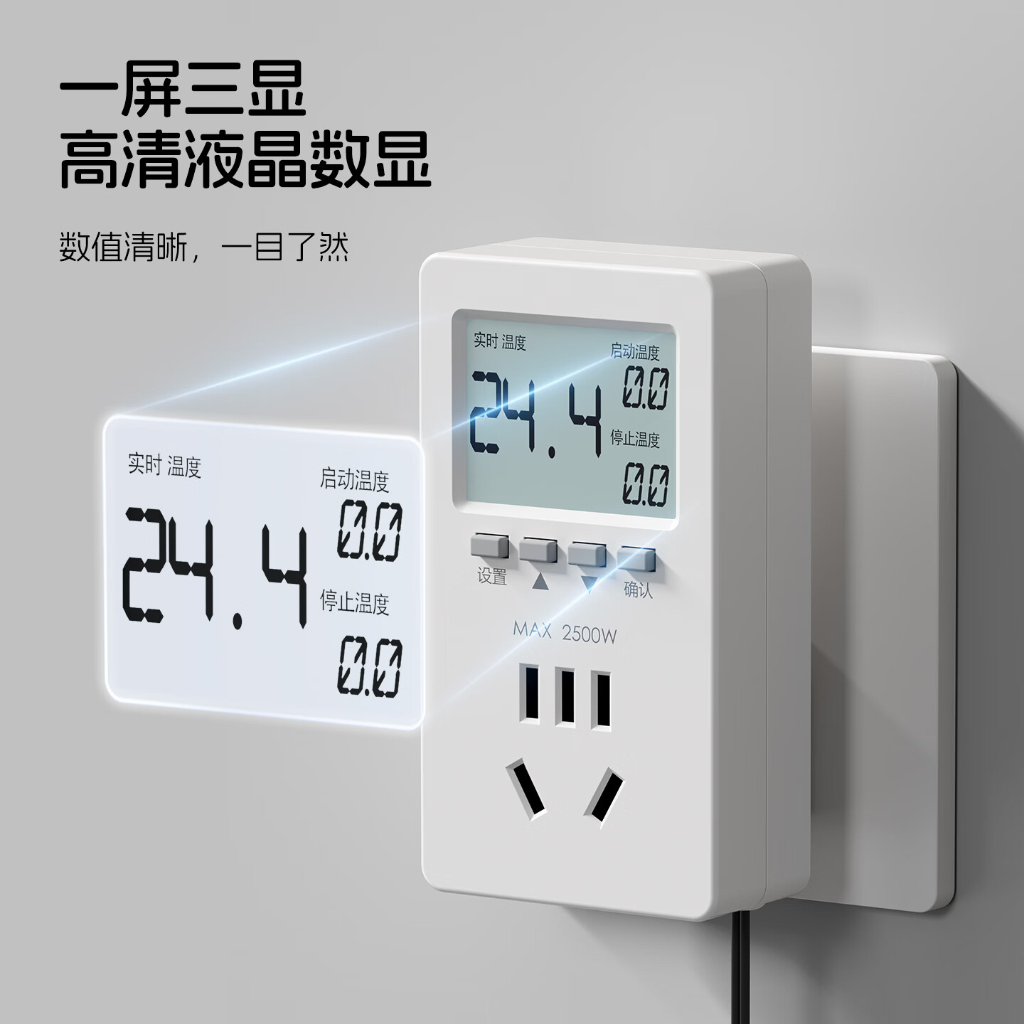 国际电工（FDD）温控器自动控温智能数显电子控温仪开关插座鱼缸养殖温度控制器 温控器【10A五孔/水温探头】