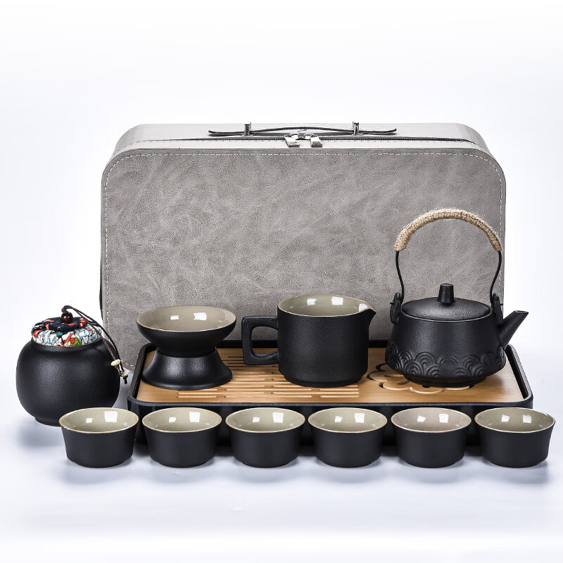 木语瓷缘便携式户外旅行功夫茶具整套装竹储水茶盘快客杯提梁茶壶茶杯家用 提梁壶11头旅行套（带礼盒）高性价比高么？