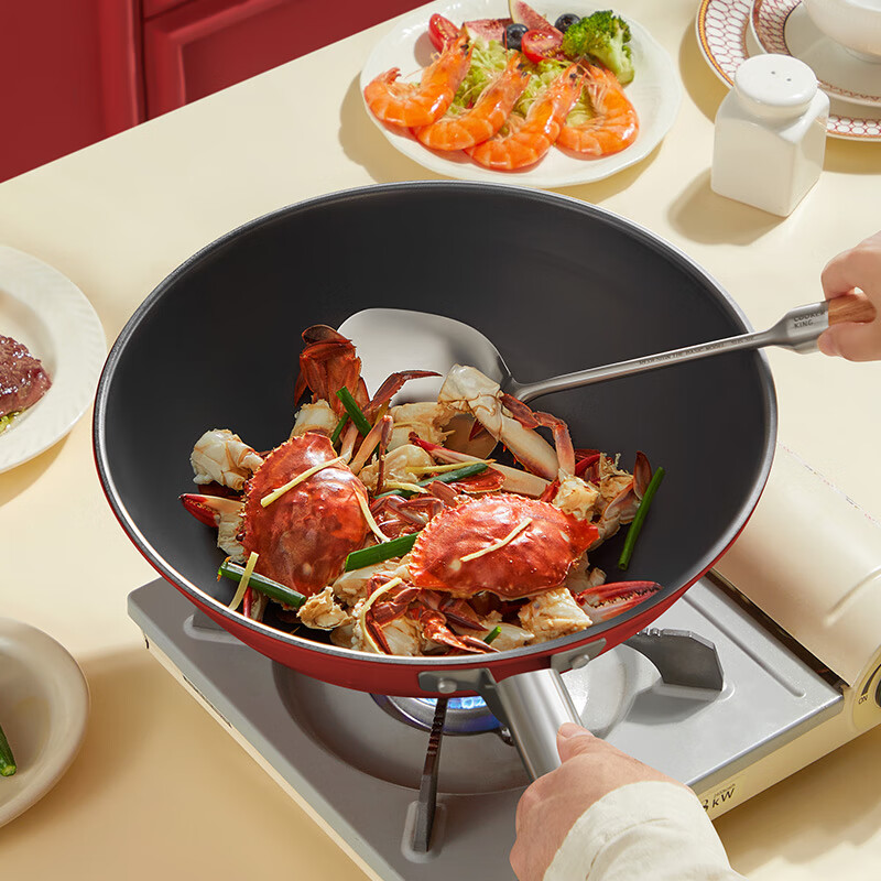 炊大皇炒锅不粘锅易洁轻量平底炒菜锅煎锅30cm电磁炉通用 琢光炒锅30cm 30cm