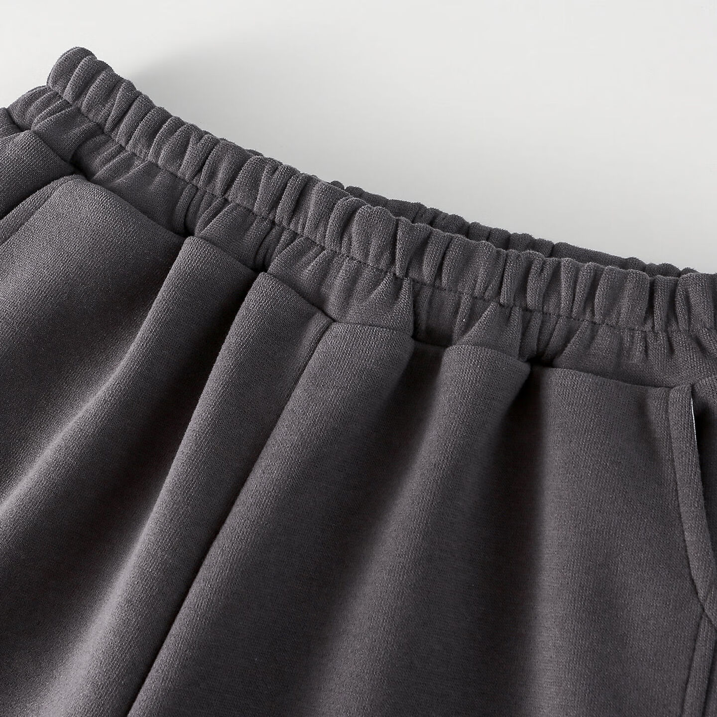 棉花堂(cottontown)【加绒】棉花堂儿童加绒裤子男童加厚休闲裤女童针织卫裤秋冬新款 深灰 110 110/53