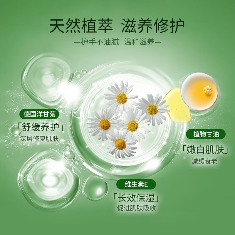 Herbacin德国洋甘菊小雏菊护手霜女滋润保湿补水防干裂经典 护手霜75ml*2支