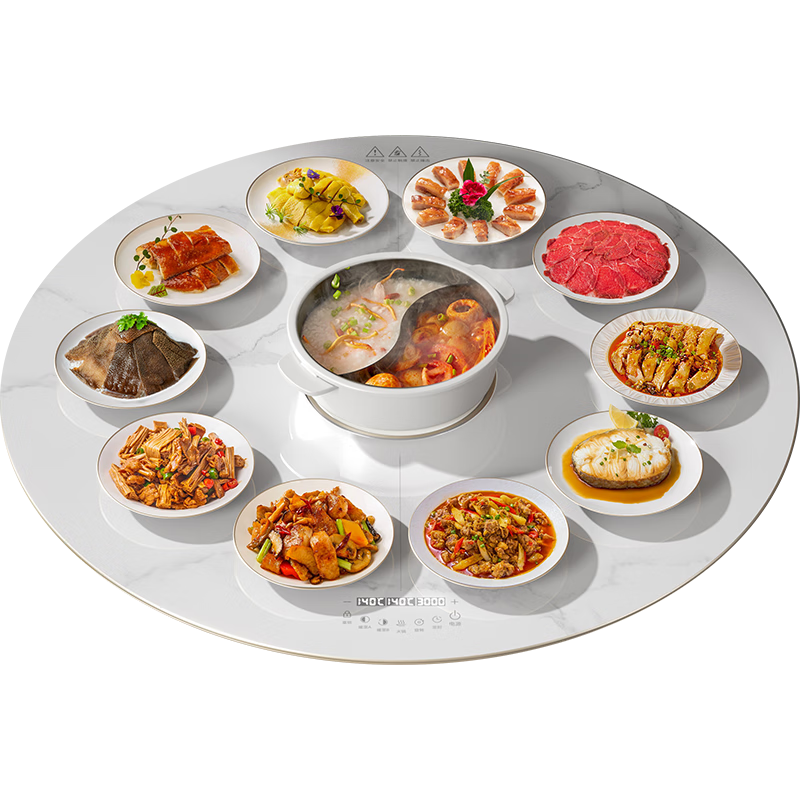 ������ ���˱��°� ���Ȳ˰� ů�˰�2025�¿� Բ�μ������ܶ๦�ܴ�������¯ �Զ����²�����ת������ ���ذ�80cm�綯��ת���¯��� 328.27Ԫ