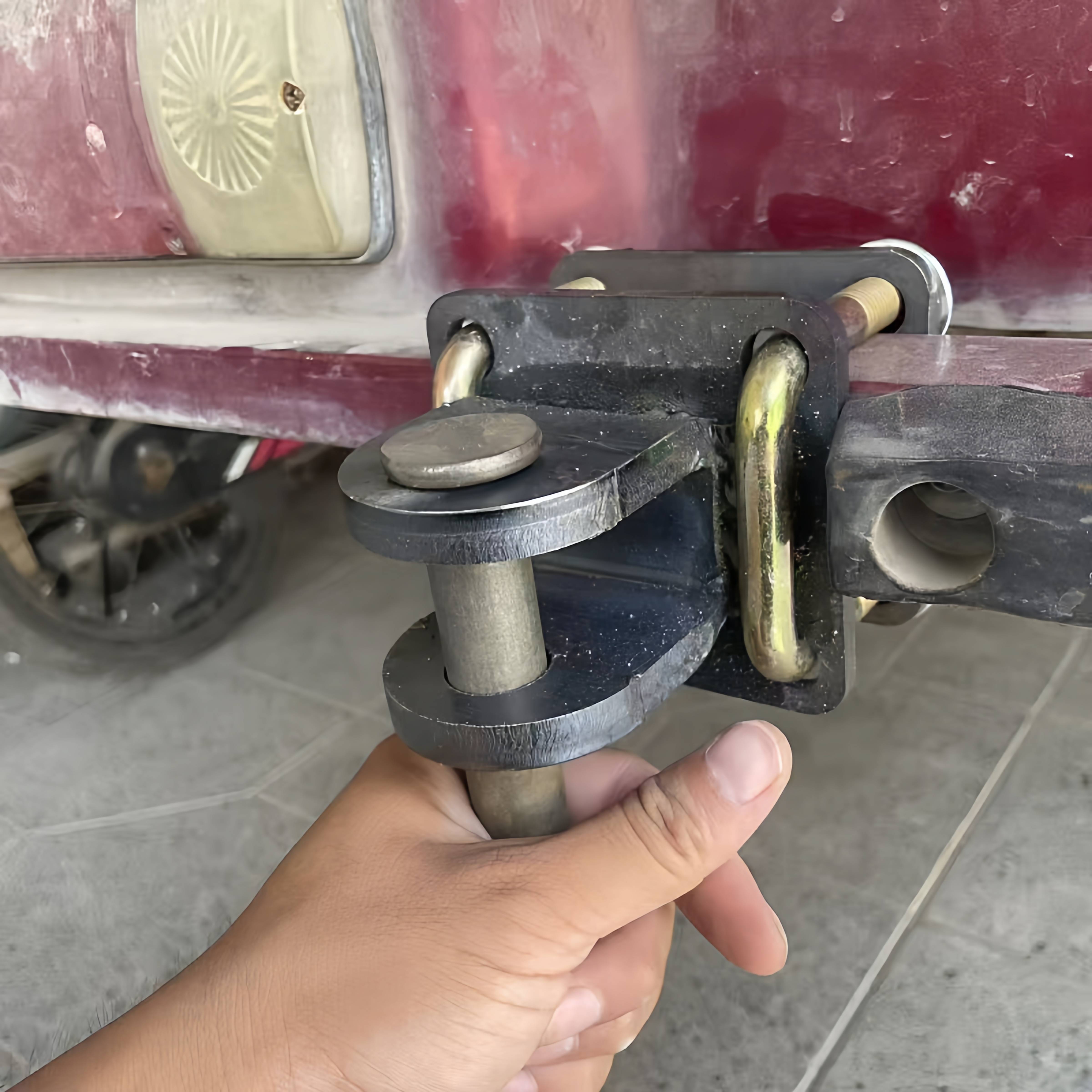 栗好嘉加厚免焊拖车钩牵引电动三轮车拖车摆摊摊车三轮摩托车餐车连接