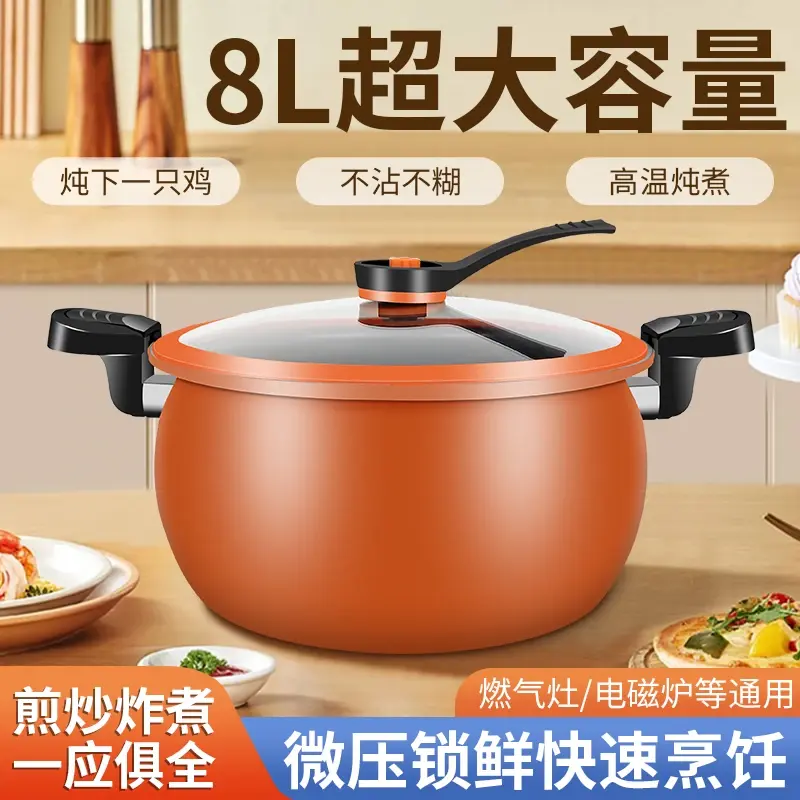 微压锅家用炖锅燃气灶电磁炉通用锁鲜微压南瓜炖盅炖煲汤专用锅DJ