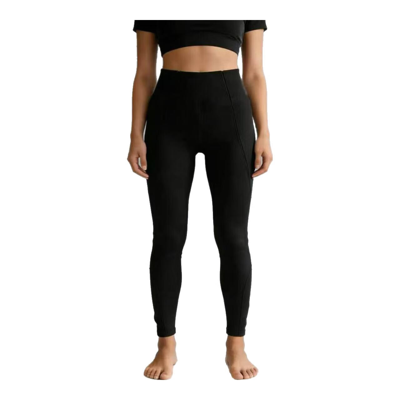 帕米德(PAMELDE)瑜伽裤打底裤可打底女训练跑步运动紧身收腹外穿速干提臀健身 星耀黑/咖色/尺码自行修改XS/S/M码 适合125斤以下 M 【110斤~130斤】