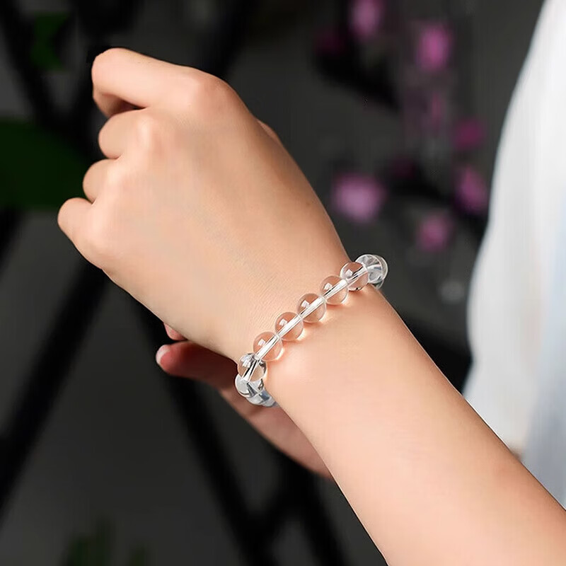 洛希曼收藏级天然巴西白水晶手链高端手串男女同款生日礼物送女友老婆 【证书】8mm珍藏级白水晶