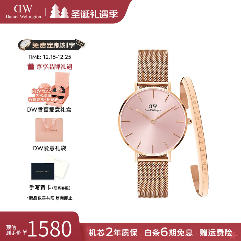 丹尼尔惠灵顿（DanielWellington）dw手表女 简约时尚欧美腕表石英女士手表 生日礼物送女友 DW00100