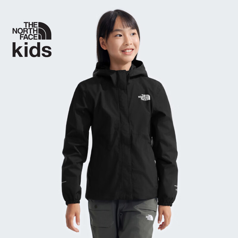北面（The North Face）童装女童防水冲锋衣外套硬壳夹克春款|8A49 JK3/黑色 150 L（150/72）