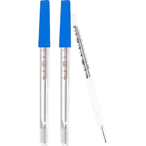 【京东快递】医用水银体温计家用测温玻璃体温计高精度温度计 水银体温计1支