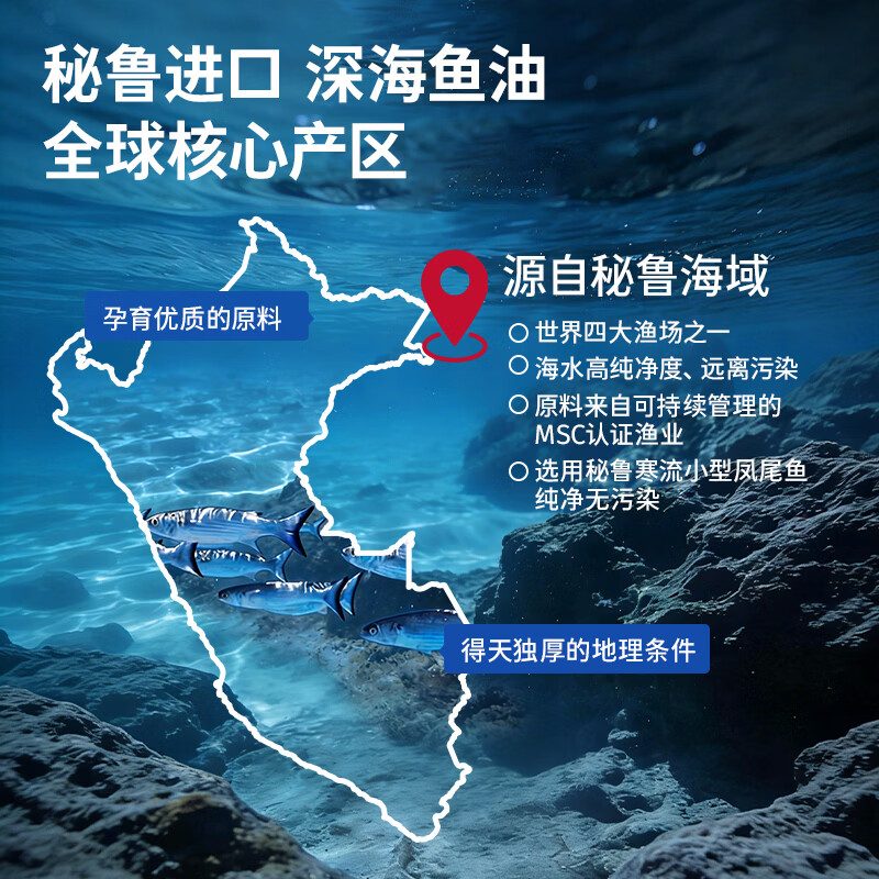 Hot Rule鱼油RTG型 95%omega-3高纯深海鱼油EPA+DHA胶囊健脑护眼运动补剂 【95%高纯度】RTG型深海鱼油 30粒*1盒