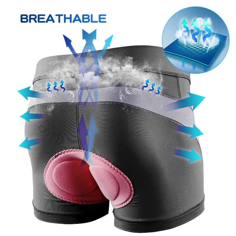 兰帕达自行车骑行内裤女硅胶海绵短裤山地公路车透气骑行短裤 骑行内裤-女款-黑色 XL