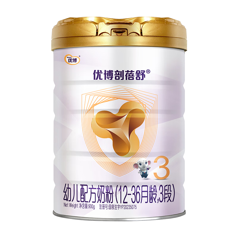 优博剖蓓舒法版剖宫产幼儿配方奶粉12-36月3段900克法国原装进口 3段900g *6罐 (25.5月产)