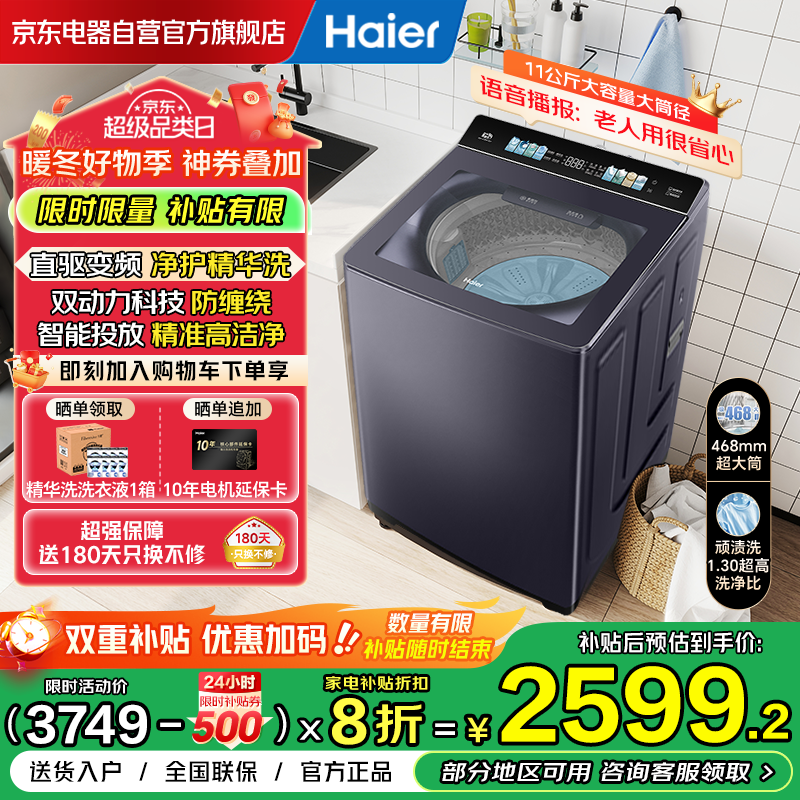 ���� ��Ϫ˫���� 11kg ���� XQS110-BDE77EU1  2537.2Ԫ