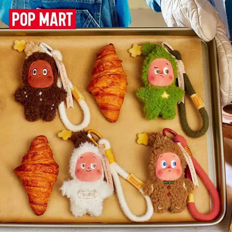 POPMART 星星人美味时刻系列现烤小饼干毛绒挂件盲盒礼物手办玩具 星星人现烤小饼干—单个盲盒