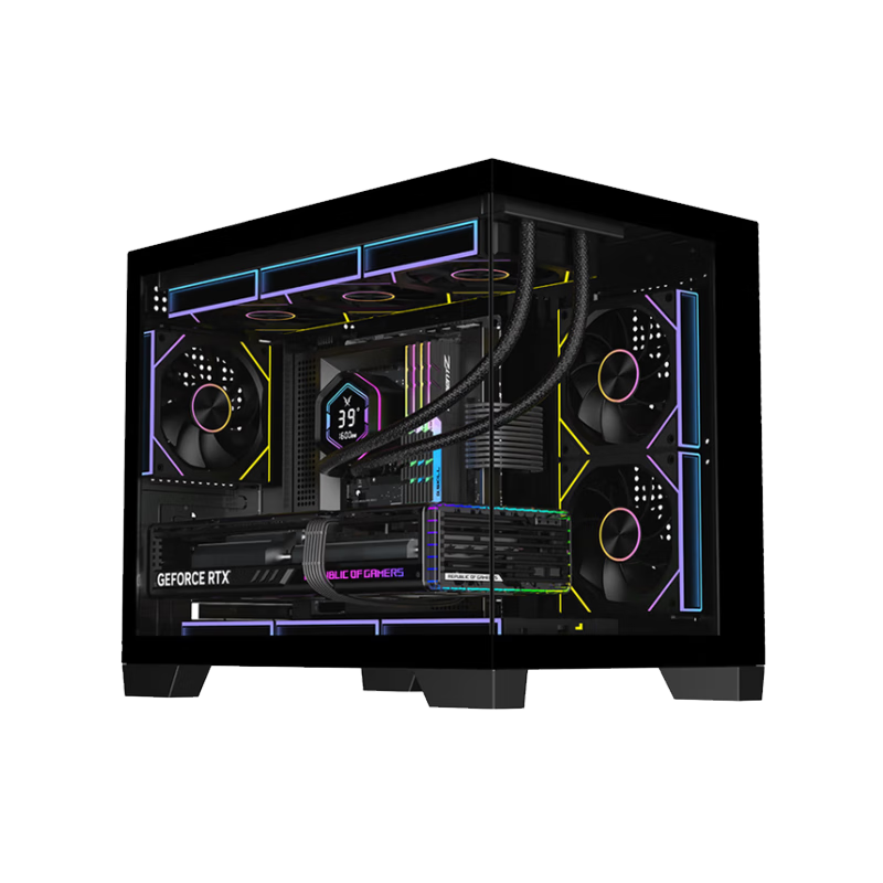 华硕（ASUS）rog全家桶R5 9600X主机R7 9700X电脑主机RTX5060Ti /RTX5070显卡组装电脑游戏5060主机电脑台式机 配置一R5 9600x丨16G丨RTX5060