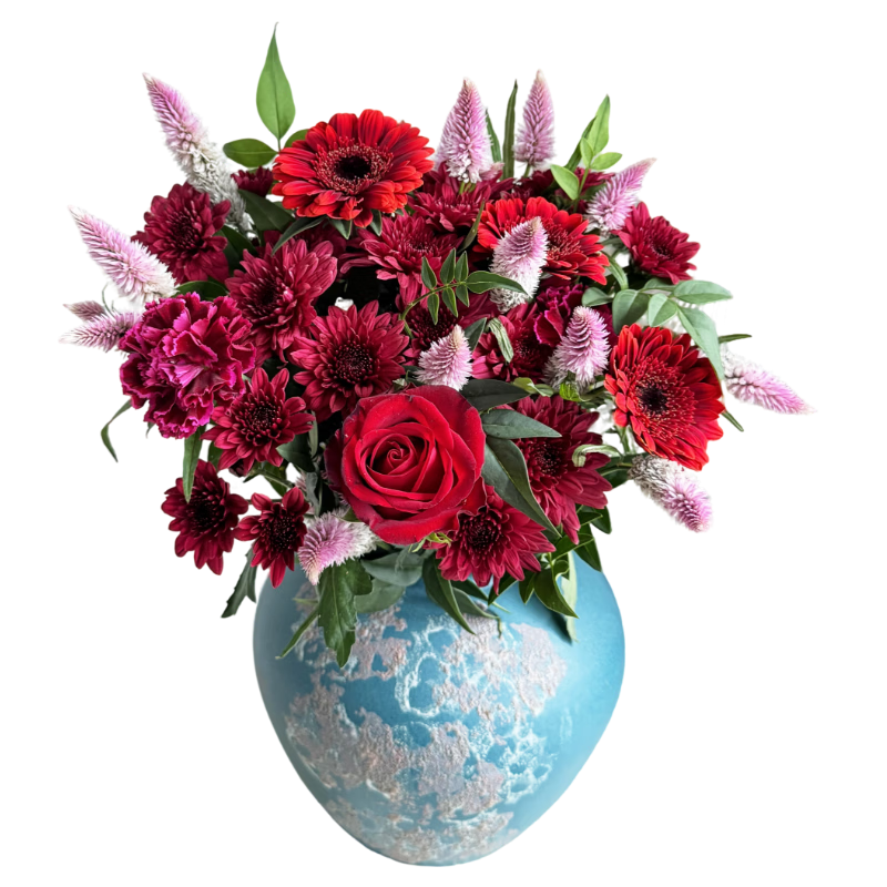 京东鲜花新年元旦装饰福桶摆件装饰冬红果福桶新居搬家年宵花摆件源头直发