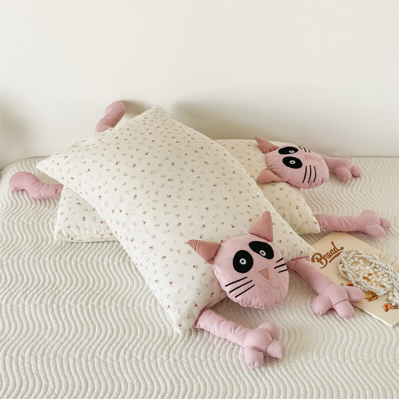 元族2025新款可爱猫咪荞麦枕头枕芯 小布丁/只 57cm 36*