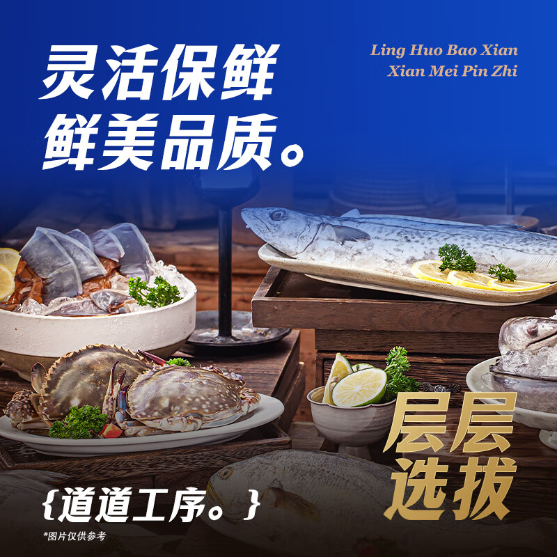 【礼券】蟹状元 国货海鲜礼券礼盒春节年货礼盒大礼包 1598型内含12件食材 4450g