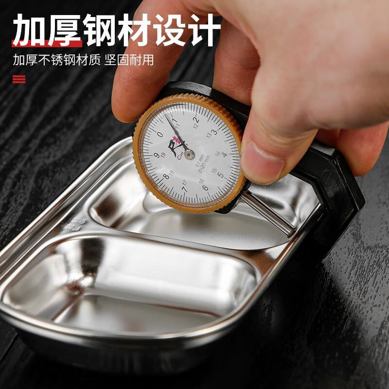 304不锈钢蘸料碟烤肉店蘸料碟火锅多格调料韩式碟家用菜碟咸菜盘 1英寸 食品级金色299只限时抢 一格5个装特厚款