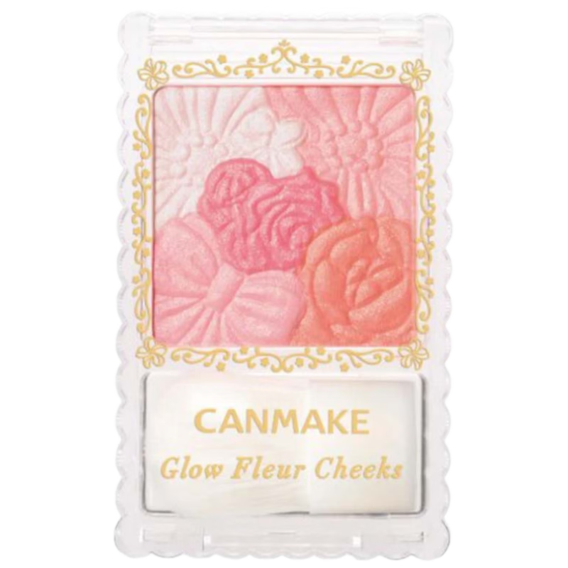 CANMAKE井田花瓣腮红盘高光修容一体防水持久胭脂02号5.7g生日礼物送女友
