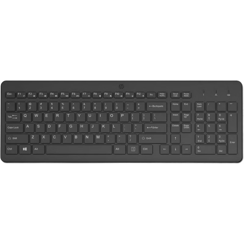 惠普（HP） 220 無線鍵盤 2.4GHz 連接 超薄巧克力按鍵 時尚靜音高效辦公 符合人體工學 黑色/Black