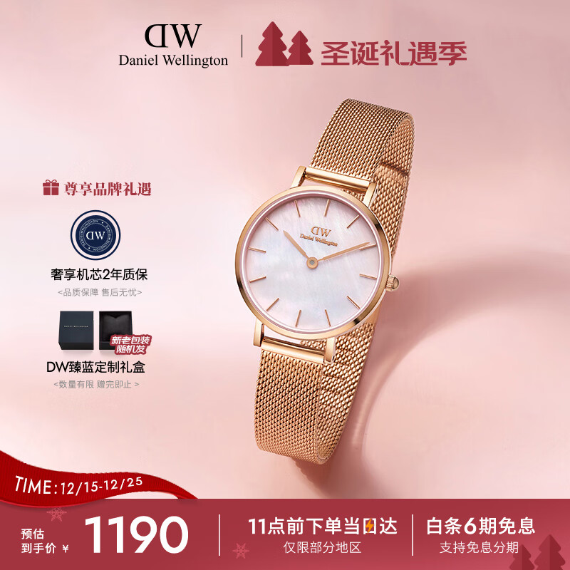 丹尼尔惠灵顿（DanielWellington）DW手表女表珠光贝母腕表28mm时尚欧美表节日礼物DW00100513