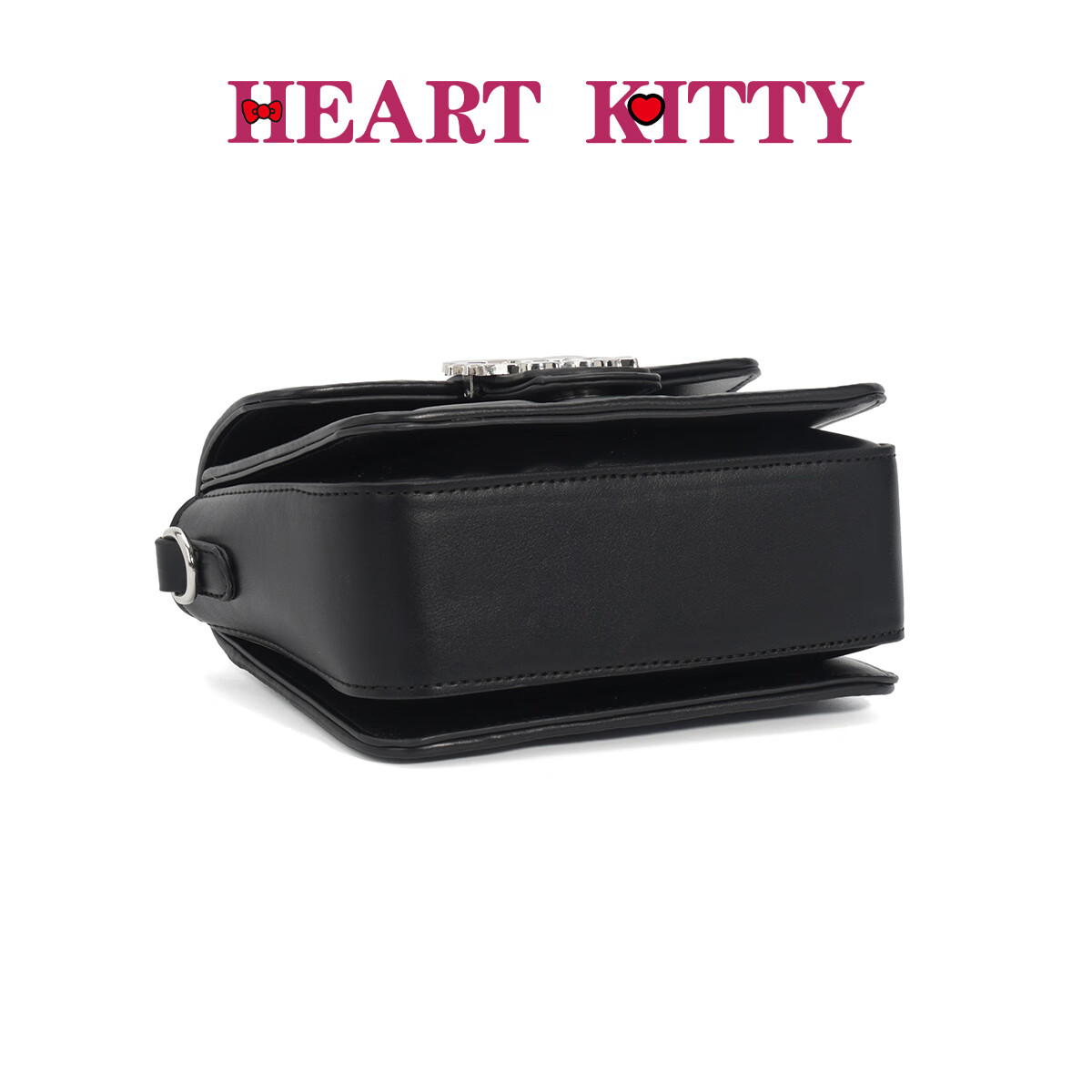 HEART KITTY高颜值小方包女士高级感斜挎包小香风手提单肩链条包包生日礼物包 6603黑色