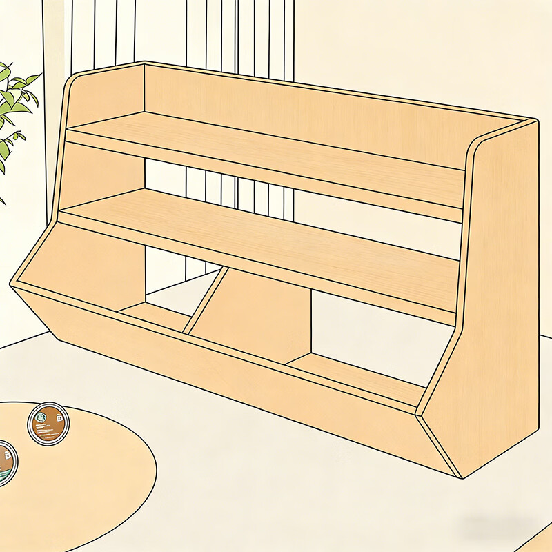 尔思家厨房多功能置物架杯子收纳架餐边柜橱柜内置分层架桌面杯架高级感 白色双格