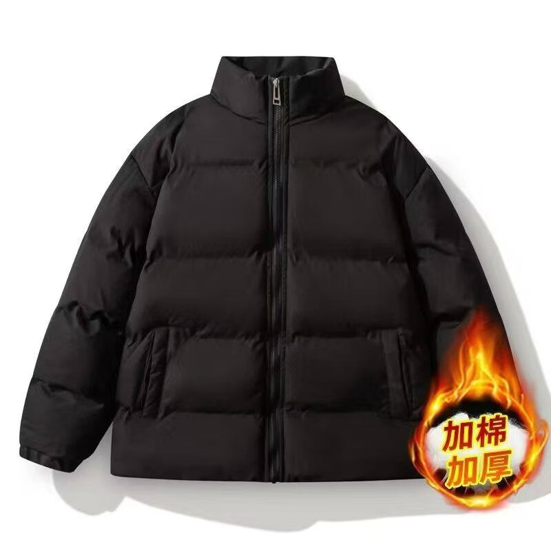 DESSO唐狮DESSO秋冬新款立领棉服2025加厚保暖防风防水休闲运动外套1 黑色 2XL (1) 145-160斤