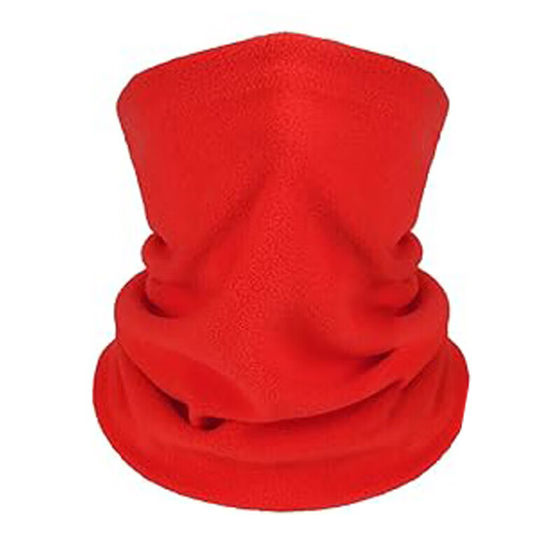 冬季男女户外运动抓绒围脖骑行面罩防风围脖摇粒绒帽子 藏青色（单层）15 25*30CM