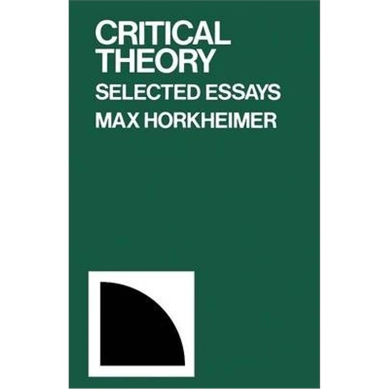 预订critical theory:selected essays