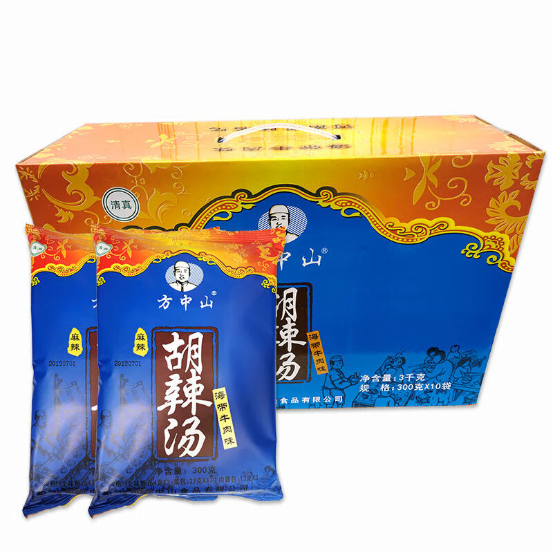 方中山逍遙鎮(zhèn)胡辣湯胡辣湯料海帶牛肉味3000克整箱10袋健康快餐 麻辣