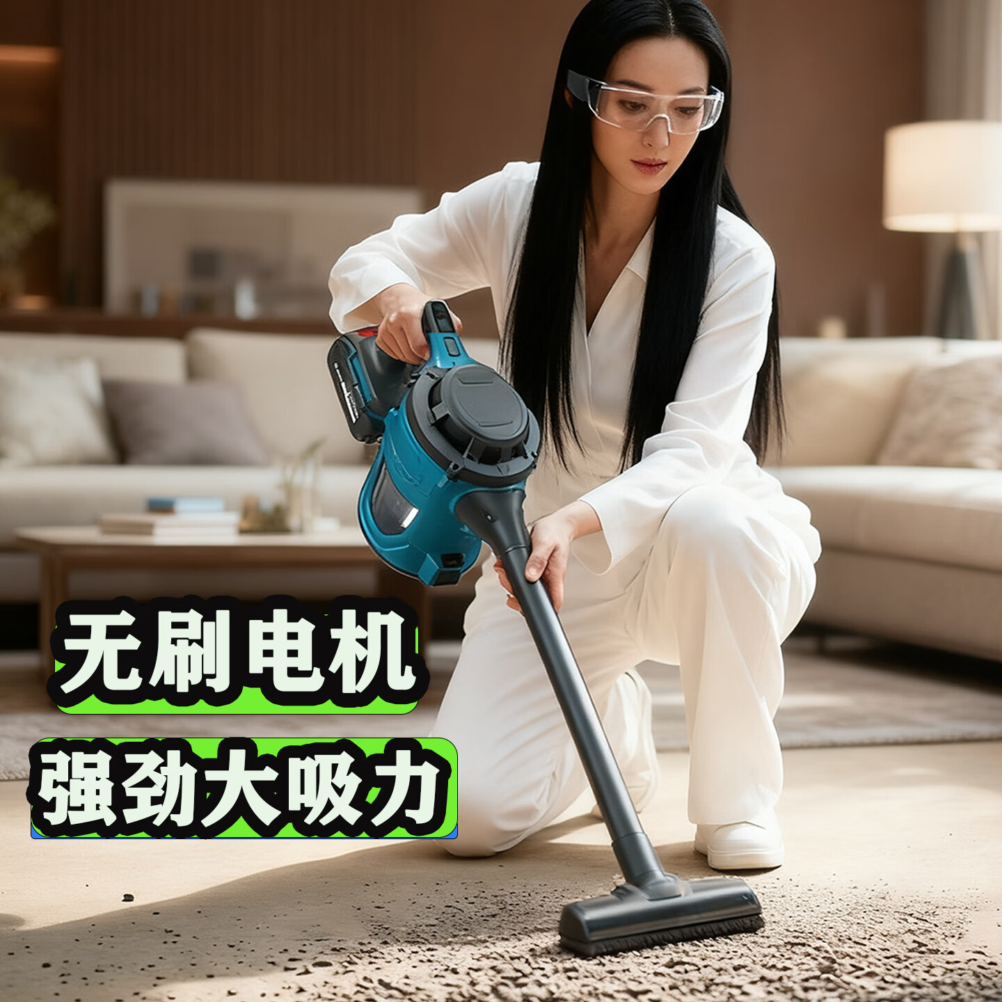 Toohello无线吸尘器车用大吸力家用充电锂电手持工业吸尘器大功率轻量车载强吸地毯砂石宠物猫毛狗毛吸器 【1电池】无刷吸尘器500W大吸力17000PA