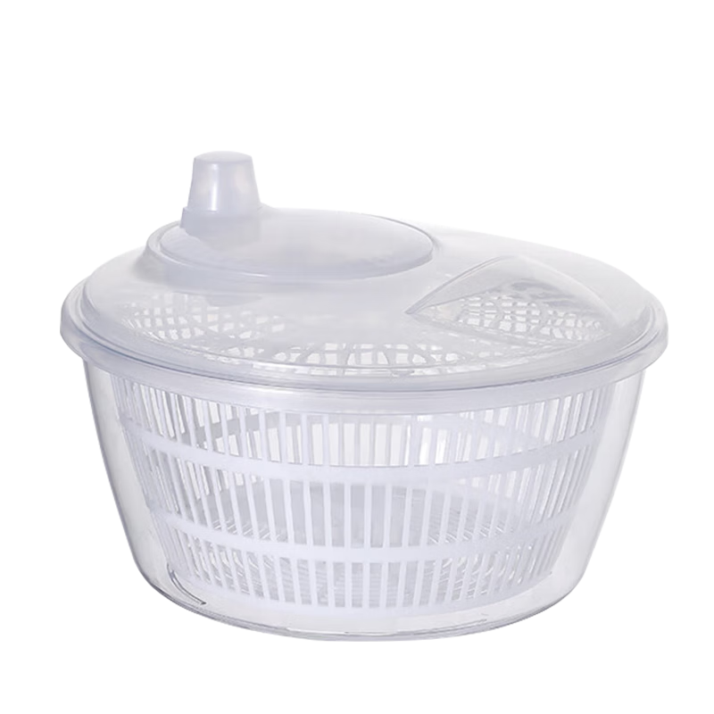 家の物語(yǔ)【廠家直發(fā)】廚房蔬菜脫水器蔬菜沙拉甩干器瀝水籃果蔬干濕分離脫 可瀝水收納籃【白色1個(gè)】 3L