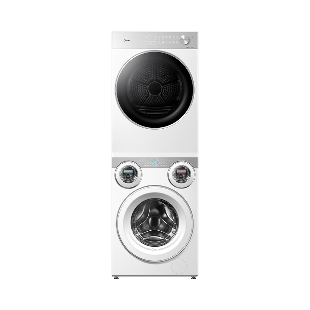 美的（Midea）可爱多分区洗烘套装 11KG三筒滚筒洗衣机全自动＋10KG热泵烘干机 MG11GGEX＋L1PRO内衣洗 京东独家