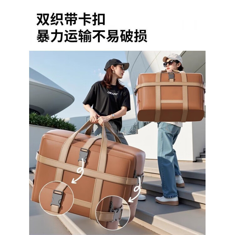 JCZS牛津布被子收纳袋大容量搬家打包袋棉被褥衣服专用行李包加厚 卡其色-大号【加厚牛津布/耐用10年/锁扣加固】 【出差旅行/搬家打包】