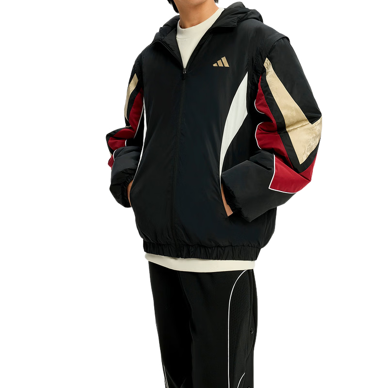 阿迪达斯（adidas）2026春男装BB JKT 新年款保暖篮球运动宽松棉服 KS3171 XXS