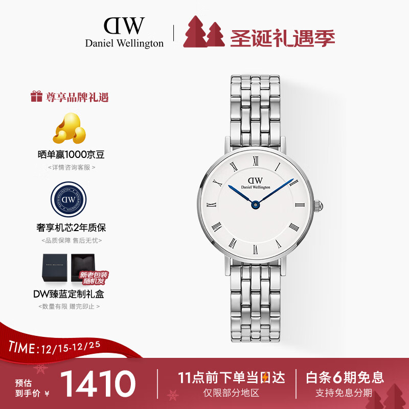 丹尼尔惠灵顿（DanielWellington）DW女表小蓝针系列石英女士手表节日礼物送女友 DW00100685