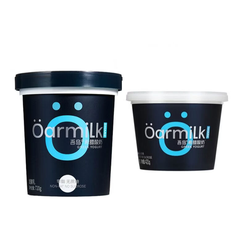 吾岛希腊酸奶经典装720g1桶420g1桶0蔗糖0代糖0乳糖低温酸奶 希腊0脂720g1桶+希腊0脂420g1桶