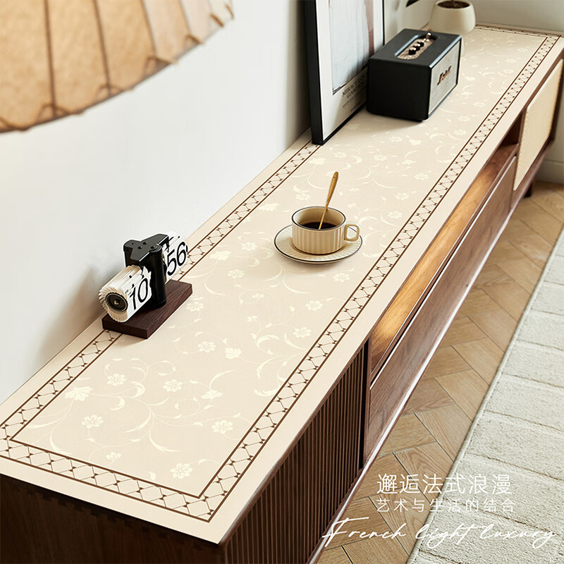 无印良品【0胶液态硅】电视柜台面保护垫桌垫轻奢高级感餐边柜酒柜保护垫 铃兰邮差【0胶水守护家庭健康】 免费定制裁剪【定制咨询客服】