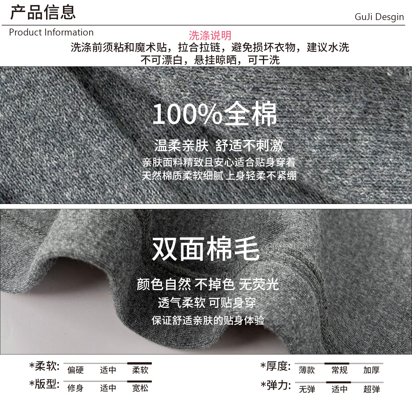 秋冬瘫痪老人开裆裤老年失禁裤子中风偏瘫卧床病人康复护理裤加绒 夜空灰-常规厚【腿可全开】拉链开裆裤内尿袋兜 3XL